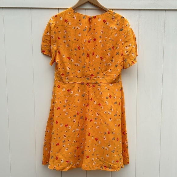 Madewell Belladona Silk Dress In Painted Carnations Boho Fall Chic Sz 12 - Picture 9 of 11